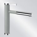 Blanco Linee-S Silgranit-Look perlgrau/chrom HD Zugauslauf 520745