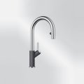 Blanco Carena-S Vario Silgranit felsgrau/chrom HD Zugauslauf 521359