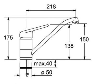 Franke BAT 750 Chrom Festauslauf HD 115.0029.710