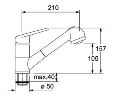 Franke BAT 741 Belaqua Fragranit Zugauslauf ND Niederdruck graphit 115.0007.311