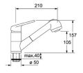 Franke BAT 741 Belaqua Fragranit Zugauslauf ND Niederdruck graphit 115.0007.311