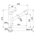 Franke Meos chrom HD Schlauchbrause 115.0356.121