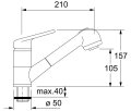 Franke Novara Plus chrom/graphit Zugauslauf Niederdruck 115.0513.134