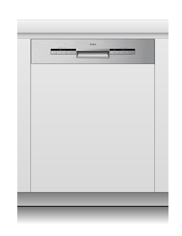 Amica EGSP 14797-1 E Einbau-Geschirrspüler integrierbar Edelstahl EEK:E