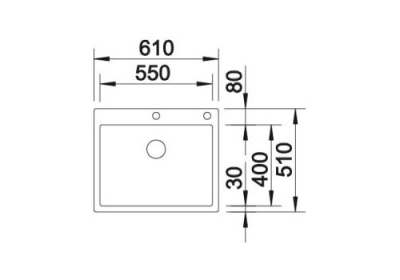 Blanco Claron 550-IF/A  Edelstahl Flachrand Batteriebank Ablauffernbedienung 521639