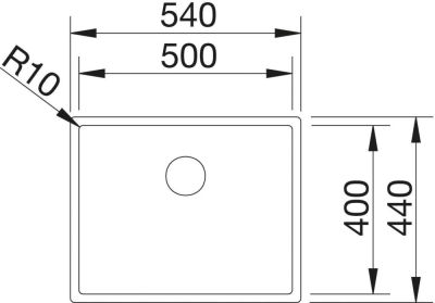 Blanco Claron 500-IF Edelstahl flächenbündig Einbauspüle 521576