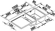 Blanco Zerox 6 S-IF Edelstahl Seidenglanz Einbauspüle mit Ablauffernbedienung 513705 513759