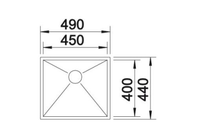 Blanco Zerox 450-IF Edelstahl Seidenglanz Einbauspüle 517242