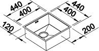 Blanco Zerox 400-U Edelstahl Seidenglanz Unterbaubecken 517241