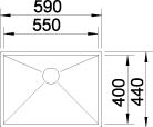 Blanco Zerox 550-U Edelstahl Seidenglanz Unterbaubecken 517247