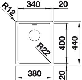 Blanco Andano 340-IF Edelstahl seidenglanz Einbauspüle 522953