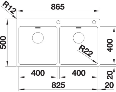 Blanco Andano 400/400-IF/A Edelstahl Seidenglanz 522998