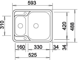 Blanco Lantos 6-IF Edelstahl Bürstfinish Einbauspüle 516676