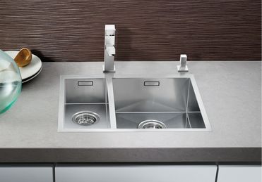 Blanco Zerox 340/180-IF/A Edelstahl Seidenglanz Einbauspüle mit Ablauffernbedienung 513701