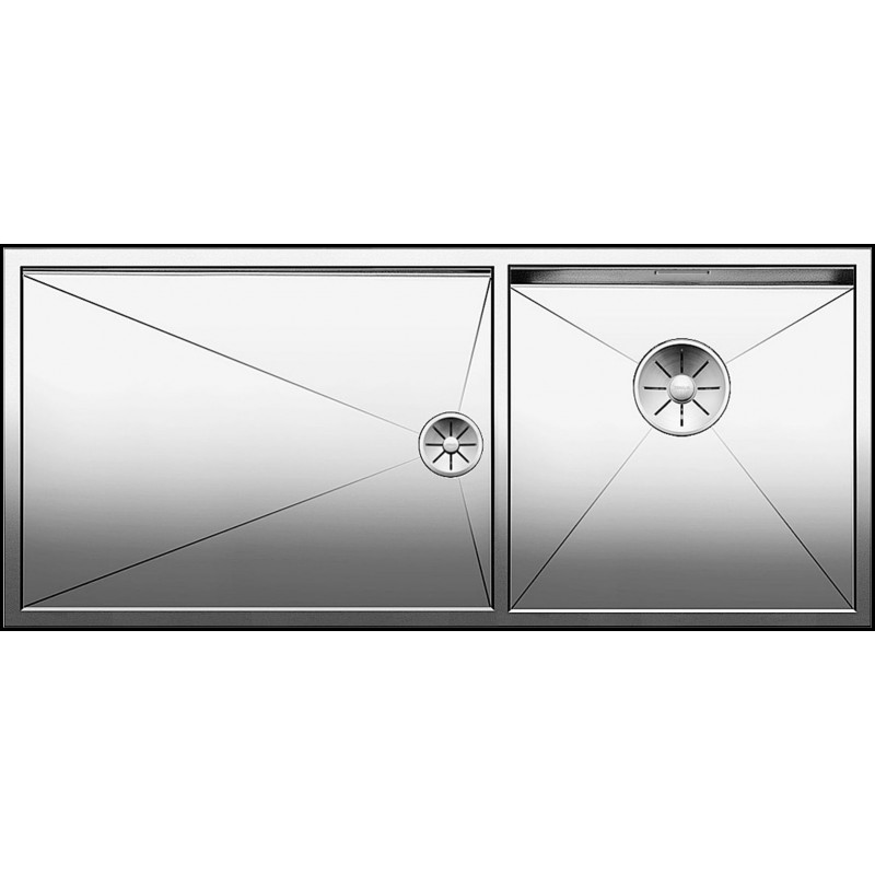 Blanco Zerox 400/550 T-U Edelstahl Seidenglanz Abtropfbecken Unterbau 521605 521606 Blanco Zerox 400/550 T-U Edelstahl Seidenglanz Abtropfbecken Unterbau 521605 521606