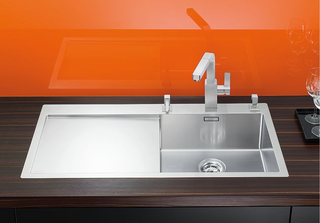 Blanco Claron 5 S-IF Edelstahl Seidenglanz mit Ablauffernbedienung 521625 521626 Blanco Claron 5 S-IF Edelstahl Seidenglanz mit Ablauffernbedienung 521625 521626