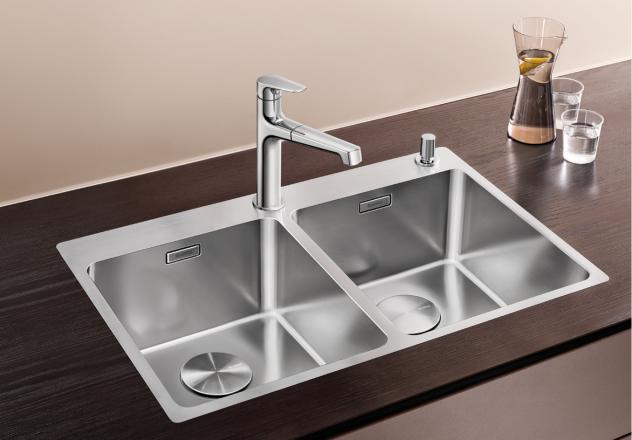 Blanco Andano 340/340-IF/A Edelstahl Seidenglanz Einbauspüle 520832 Blanco Andano 340/340-IF/A Edelstahl Seidenglanz Einbauspüle 520832