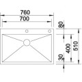 Blanco Zerox 700-IF Edelstahl Seidenglanz Einbauspüle 521631