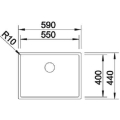 Blanco Claron 550-U Edelstahl Unterbaubecken 517221