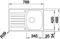 Blanco Lantos 45 S-IF compact Edelstahl Bürstfinish 519059