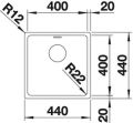 Blanco Andano 400-IF Edelstahl Seidenglanz Einbauspüle 522957