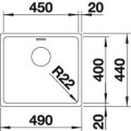 Blanco Andano 450-U Edelstahl Seidenglanz Unterbau 522963