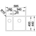 Blanco Claron 340/180-U Edelstahl Seidenglanz Unterbauspüle  InFino 521609 521610