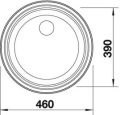 Blanco Rondosol Edelstahl Bürstenfinish Einbauspüle rund 513307