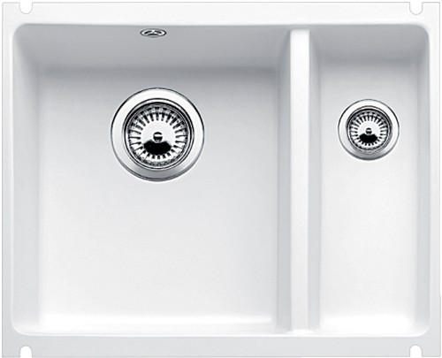 Blanco Subline 350/150-U kristallweiß Keramik PlurPlus Unterbauspüle 514529 Blanco Subline 350/150-U kristallweiß Keramik PlurPlus Unterbauspüle 514529
