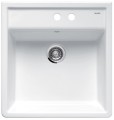 Blanco Panor 60 Keramik Einbauspüle kristallweiß 2 Bohrungen 514501