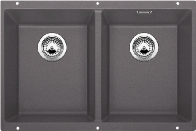 Blanco Subline 350/350-U felsgrau Silgranit Unterbauspüle 523575