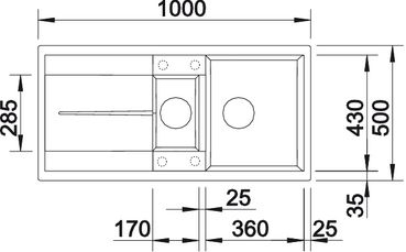 Blanco Metra 6 S anthrazit Silgranit Einbauspüle 513053