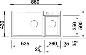 Blanco Metra 9 anthrazit Silgranit Einbauspüle 513273