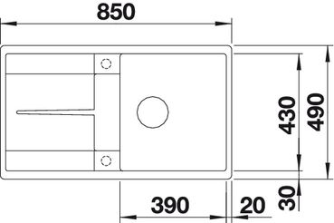 Blanco Metra 5 S-F cafe Silgranit Einbauspüle fklächenbündig 519104