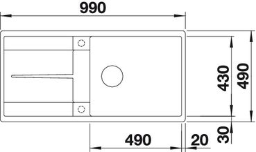 Blanco Metra XL 6 S-F weiß Silgranit Einbauspüle flächenbündig 516522