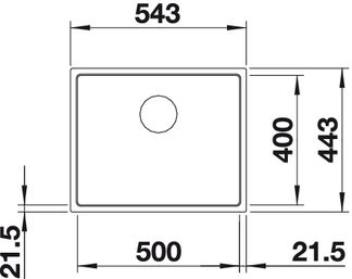 Blanco Subline 500-IF Silgranit Steelframe mit Zugknopf FB 521015 521016