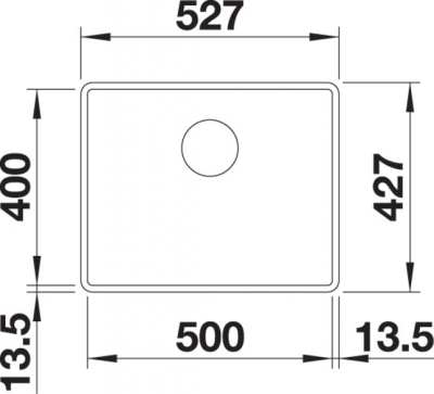 Blanco Subline 500-F anthrazit Silgranit Einbauspüle flächenbündig 523532