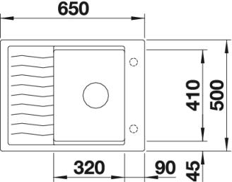 Blanco Elon 45 S anthrazit Silgranit Einbauspüle 520989
