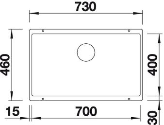 Blanco Subline 700-U anthrazit Silgranit Unterbaubecken 523442