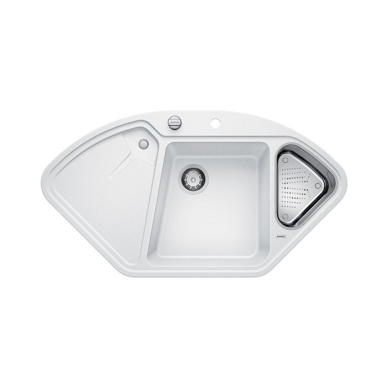Blanco Delta II-F weiß Silgranit Eckeinbauspüle flächenbündig 523673 Blanco Delta II-F weiß Silgranit Eckeinbauspüle flächenbündig 523673