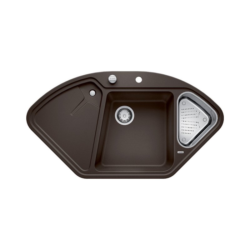 Blanco Delta II-F cafe Silgranit Eckeinbauspüle flächenbündig 523675 Blanco Delta II-F cafe Silgranit Eckeinbauspüle flächenbündig 523675