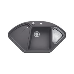 Blanco Delta II-F felsgrau Silgranit Eckeinbauspüle flächenbüdig 523671