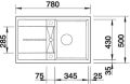 Blanco Metra 45 S anthrazit Silgranit Einbauspüle 513035