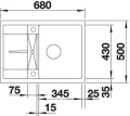Blanco Metra 45 S Compact alumetallic Silgranit Einbauspüle 519574