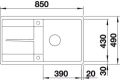 Blanco Metra 5 S-F anthrazit Silgranit Einbauspüle flächenbündig 519097