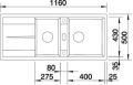 Blanco Metra 8 S weiß Silgranit Einbauspüle 513064