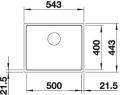 Blanco Subline 500-IF Silgranit Steelframe mit Zugknopf FB 521015 521016