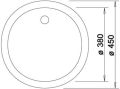 Blanco Rondo cafe Silgranit Einbauspüle rund 515028