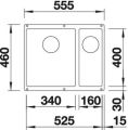 Blanco Subline 340/160-U weiß Silgranit Unterbauspüle 513790 520406