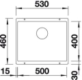 Blanco Subline 500-U anthrazit Silgranit Unterbauspüle 513413